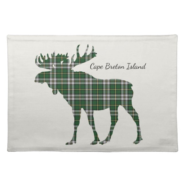 Cute Cape Breton Island moose tartan place mat (Front)