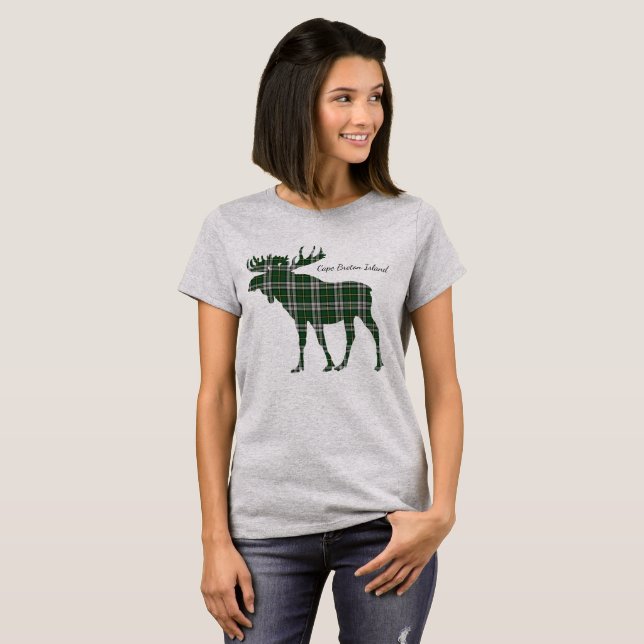 Cute Cape Breton Island moose tartan  shirt (Front Full)
