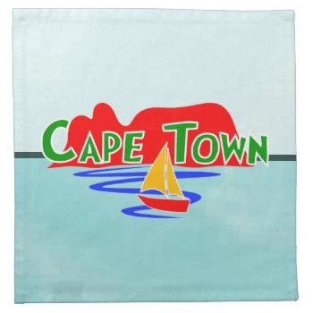 Cute Cape Town Table Mountain Cloth Napkins by sunnymars at Zazzle