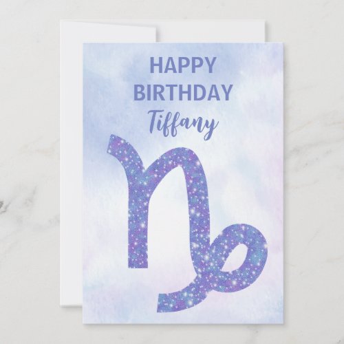 Cute Capricorn Astrology Custom Happy Birthday Card