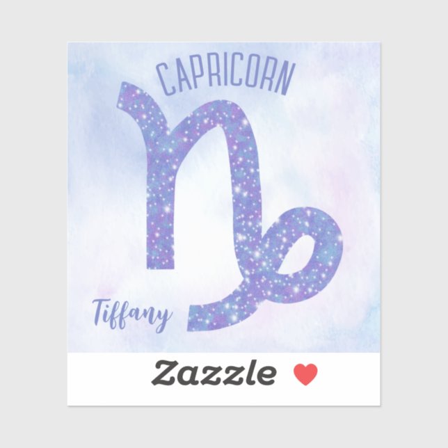 Cute Capricorn Astrology Sign Personalized Laptop Sticker (Sheet)