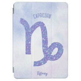 Cute Capricorn Astrology Sign Personalized Purple iPad Air Cover