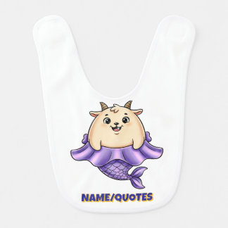 Cute Capricorn Cartoon – Whimsical Zodiac Baby Bib