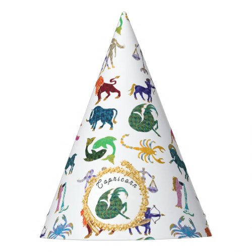 Cute Capricorn Zodiac Birthday Party Hat