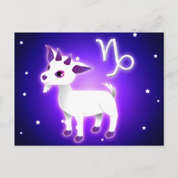 Cute Capricorn Zodiac Postcard by cutezodiac at Zazzle