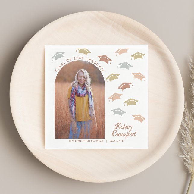 Cute Caps Graduation Party Napkins (Creator Uploaded)