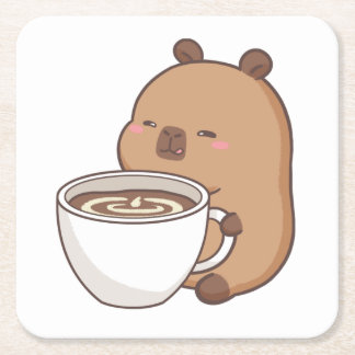Cute Capy Coffee Fun Paper Coaster