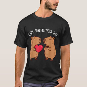 Cute Capy Valentine’s Day Capybara Lovers Romantic T-Shirt