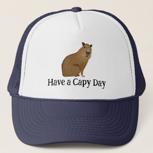 Cute Capybara Animal Lover  Trucker Hat