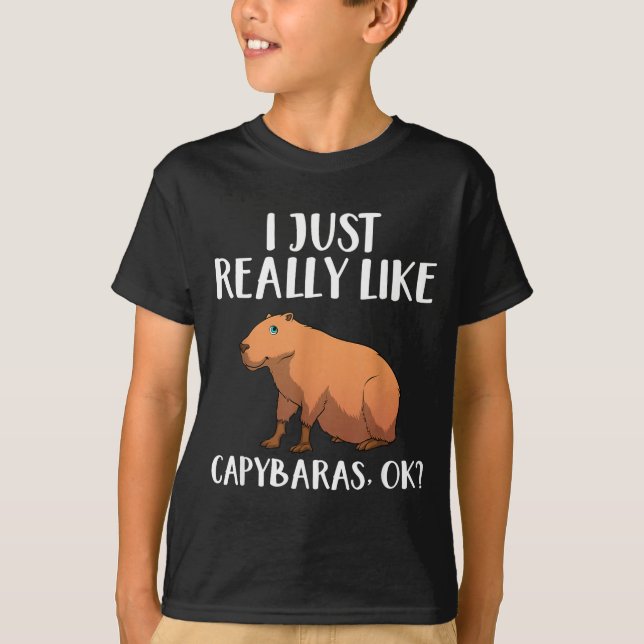 Cute Capybara Art For Men Women Kids Animal Rodent T-Shirt (Front)