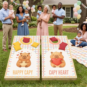 Cute Capybara Baby Shower Cornhole Set