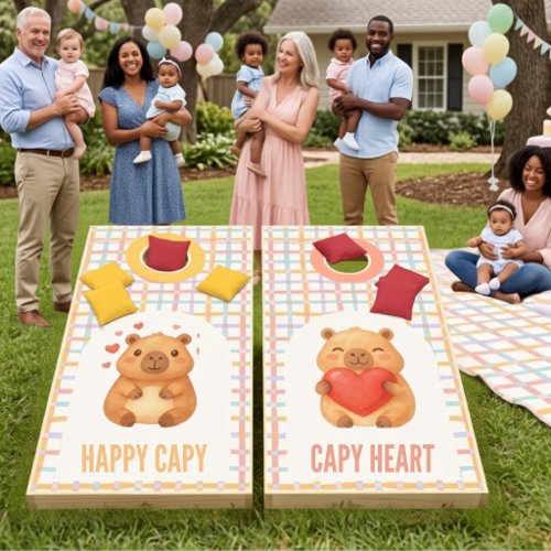 Cute Capybara Baby Shower Cornhole Set