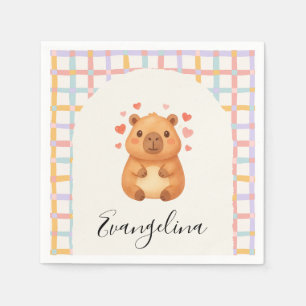  Cute Capybara Baby Shower Napkins