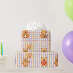 Cute Capybara Baby Shower Wrapping Paper