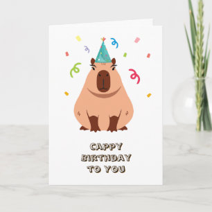 Cute Capybara Birthday Card