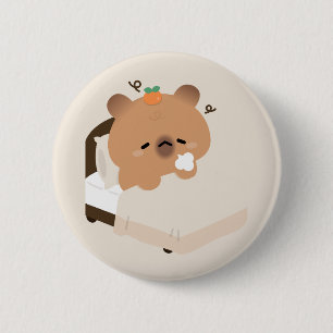 Cute Capybara Button