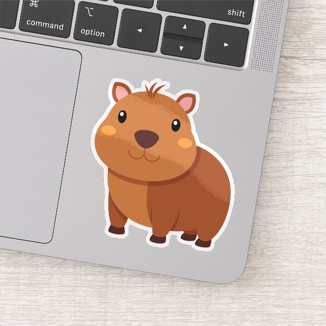 Cute capybara cartoon sticker (Detail)