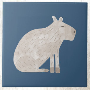Cute Capybara Ceramic Tile