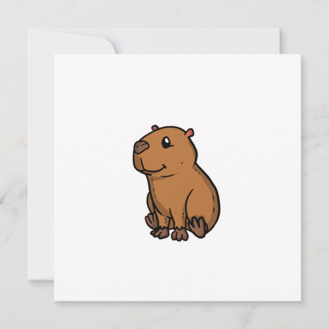 Cute Capybara Costume Rodent Gift Idea Invitation (Front)