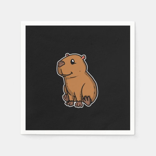 Cute Capybara Costume Rodent Gift Idea Napkins