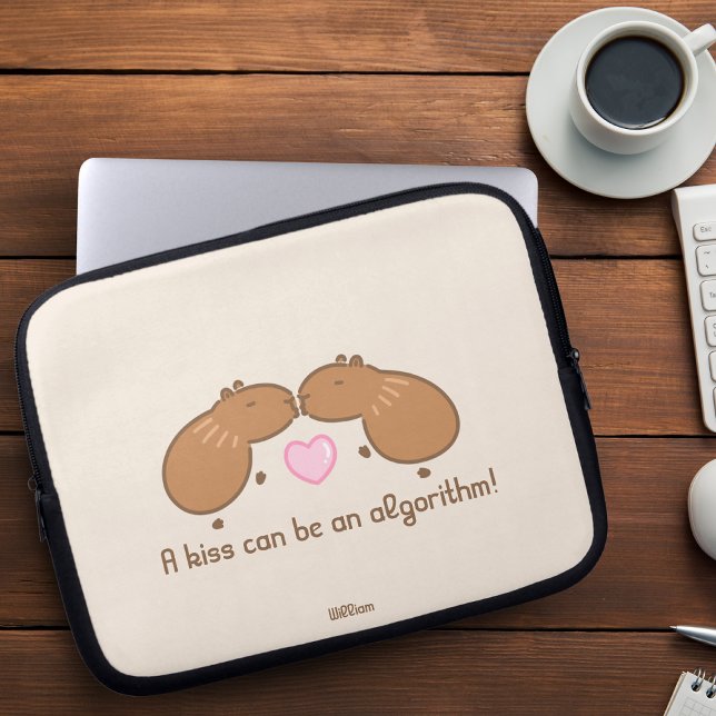 Cute Capybara Couple Personalized Laptop Sleeve (Creator Uploaded)