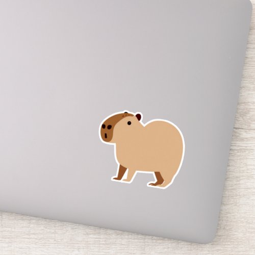 Cute Capybara Custom_Cut Vinyl Sticker