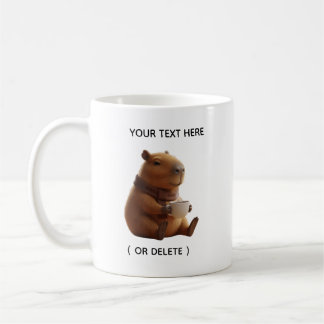 Cute Capybara Drinking Coffee Personalized Mug