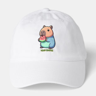 Cute Capybara Eating Watermelon Hat