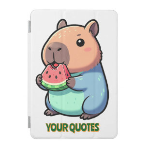 Cute Capybara Eating Watermelon iPad Mini Cover
