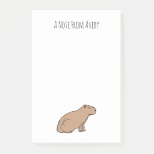Cute Capybara Exotic Pet Personalized Rodent Post-it Notes