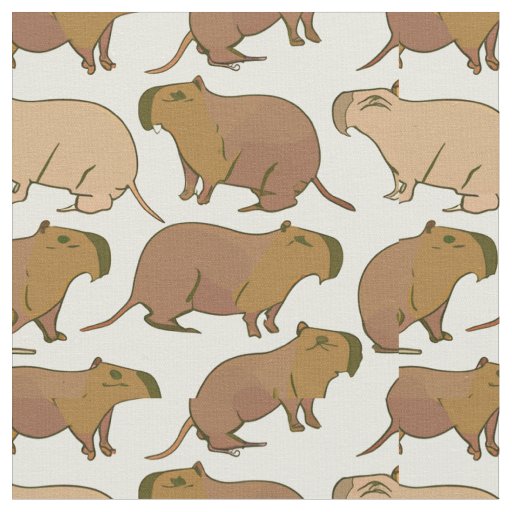 Cute Capybara Fabric