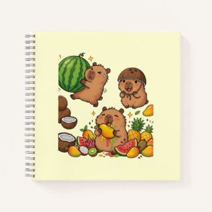 Cute Capybara Fruit Notebook Happy Capy