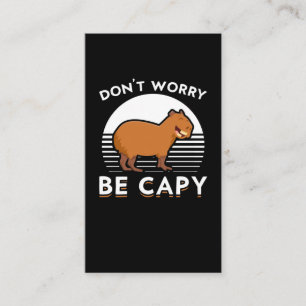 Cute Capybara Funny Zoo Animal Business Card