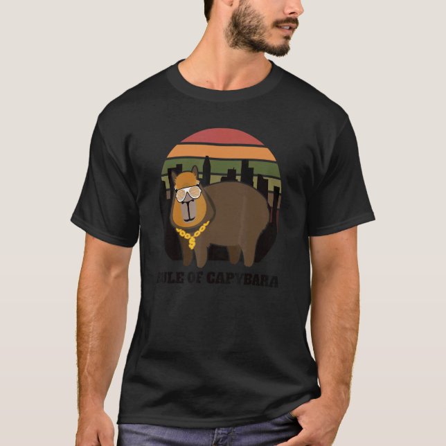 Cute Capybara Got Swag Rule of Capybara T-Shirt (Front)