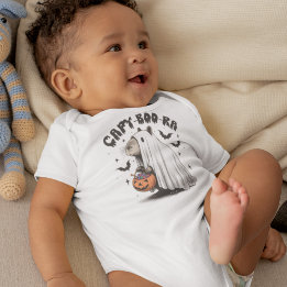 Cute Capybara Halloween Funny Capy-Boo-Ra Baby Bodysuit