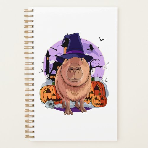 Cute Capybara Halloween Witch Pumpkin Sweatshirt Planner