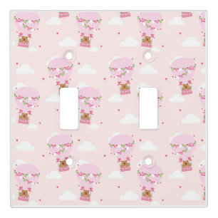 Cute Capybara Hot Air Balloon Light Switch Cover
