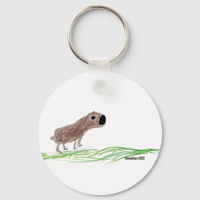 Cute Capybara Keychain (Front)