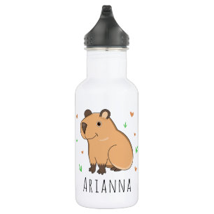 Cute Capybara Kids School Stainless Steel Water Bottle
