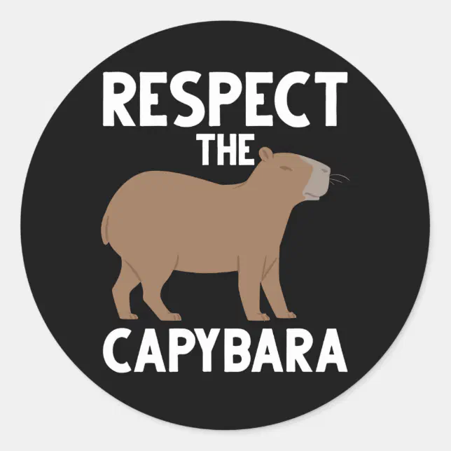 Cute Capybara Lover Animal Awareness Classic Round Sticker | Zazzle