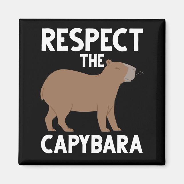 Cute Capybara Lover Animal Awareness Magnet (Front)