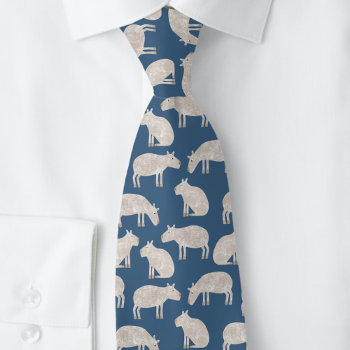 Cute Capybara Neck Tie by Squirrell at Zazzle