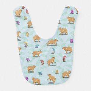 Cute capybara Pattern Baby Bib