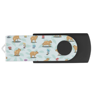Cute capybara Pattern Flash Drive