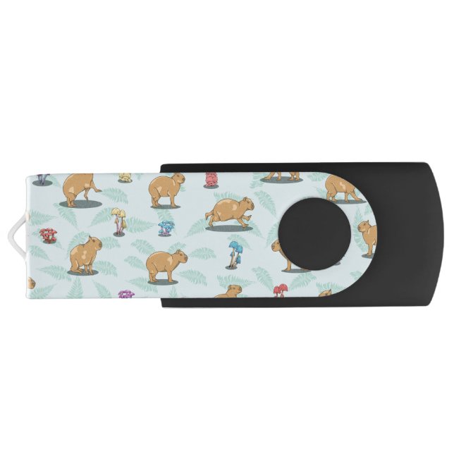 Cute capybara Pattern Flash Drive (Back)
