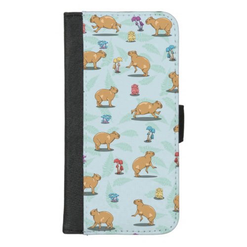 Cute capybara Pattern iPhone 87 Plus Wallet Case