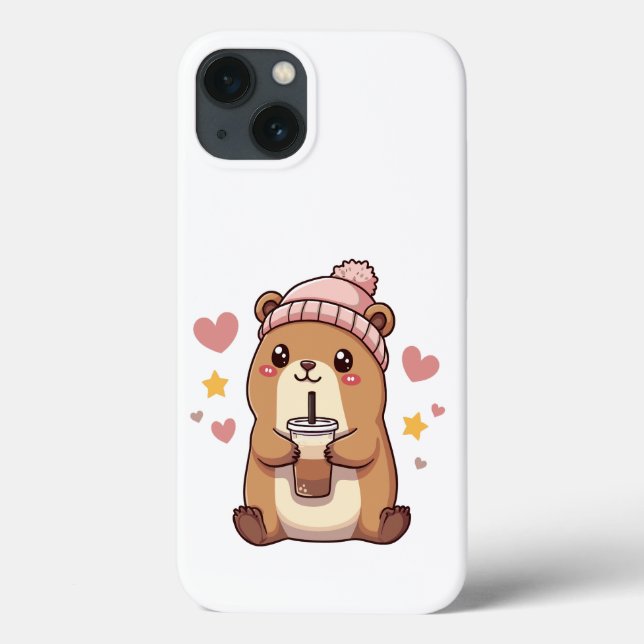 Cute capybara phone case (Back)