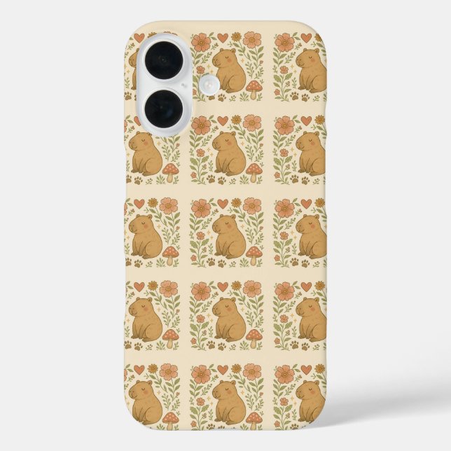 Cute Capybara Phone Case – Pastel Animal Aesthetic (Back)