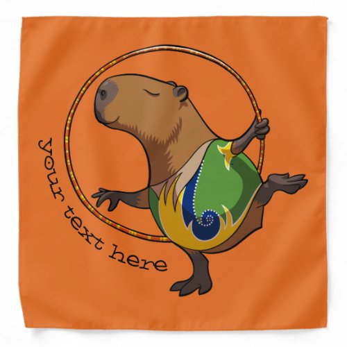 Cute Capybara Rhythmic Gymnastics Hoop Cartoon Bandana