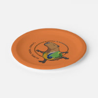 Cute Capybara Rhythmic Gymnastics Hoop Cartoon Paper Plates